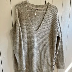 Free People sweater dress with lace up side